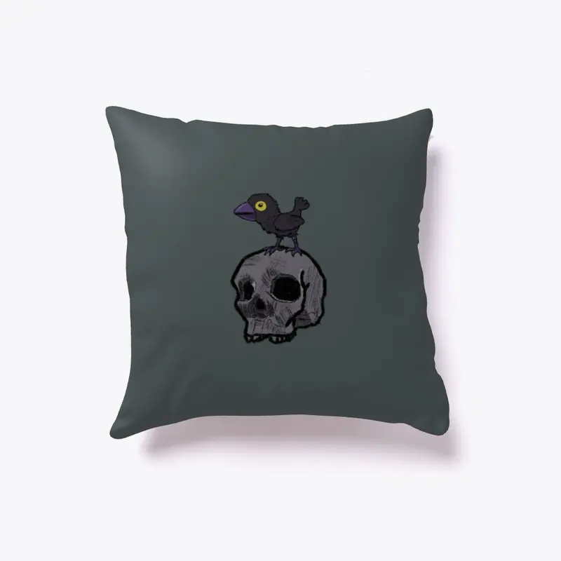 Crow on skull