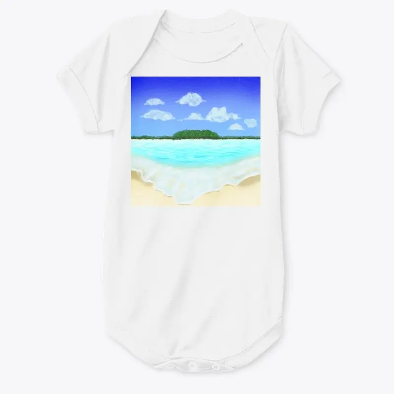 An island from the beach