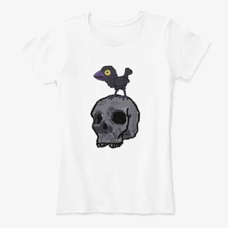 Crow on skull